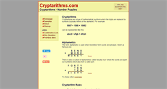 Desktop Screenshot of cryptarithms.com