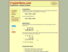 Tablet Screenshot of cryptarithms.com